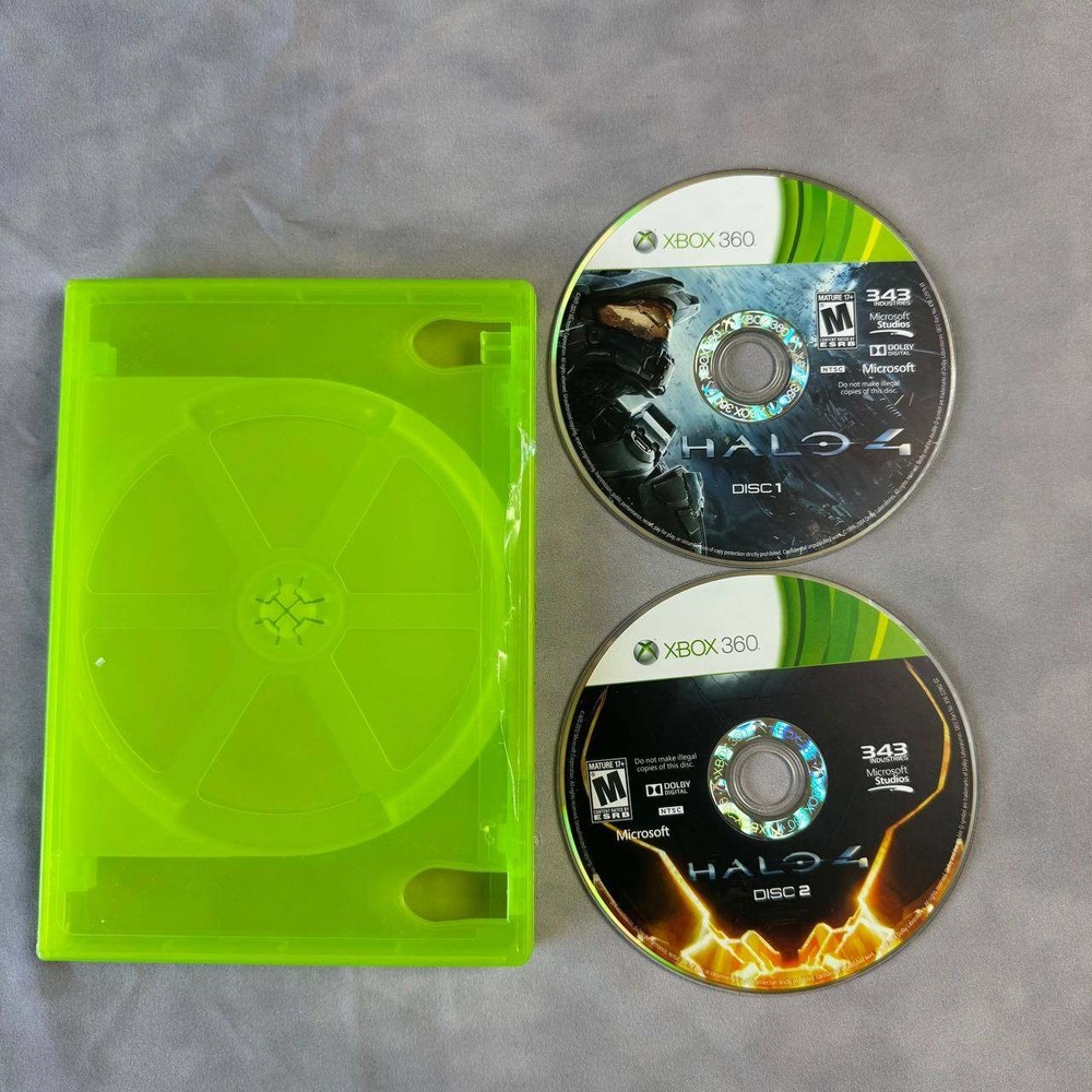 Microsoft Halo 4 Xbox 360 Game Discs 1 &‎ 2 Sci-Fi Shooter M Rating